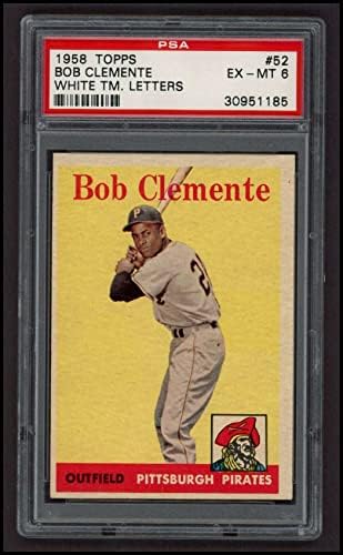 1958 Topps 52 YT Roberto Clemente Pittsburgh Pirates (Baseball Kártya) (City & Csapat a Sárga Levelek)