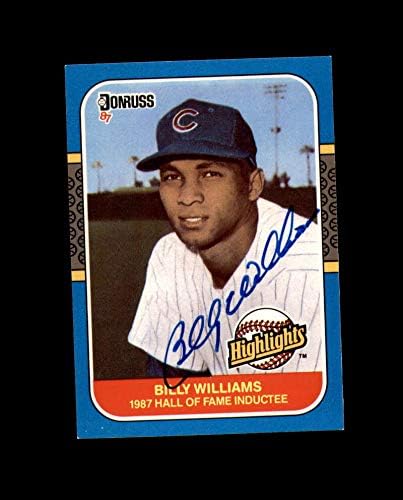 Billy Williams Kézzel Aláírt 1987 Donruss Kiemeli Chicago Cubs Autogramot