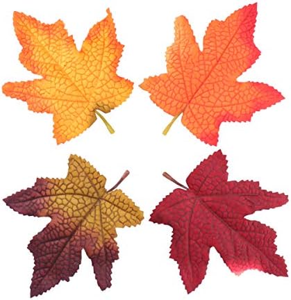 ABOOFAN 16Pcs Halloween Dekoráció Hálaadás Dísz Szimuláció Maple Leaf Meghatározott Dekoráció (14. 5x12.