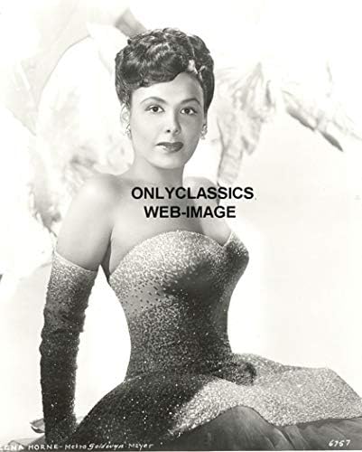 OnlyClassics 1944 Gyönyörű Lena Horne, a Flitteres pánt nélküli Ruha 8x10 Fotó Címlap Sajttortát