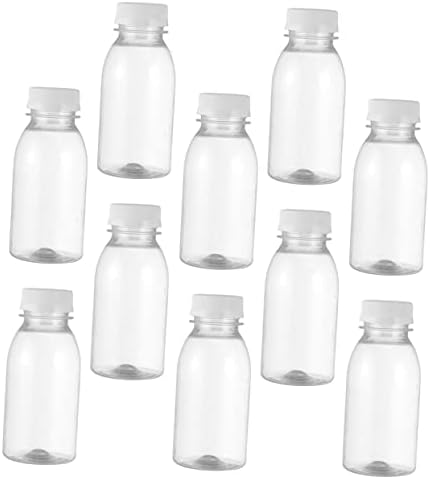 Luxshiny 1 Készlet 10 Db Tej Üveg Turmix edényben Fedő Üveg Ital Utazási Üveg Pohár Víz, Üveg, Műanyag