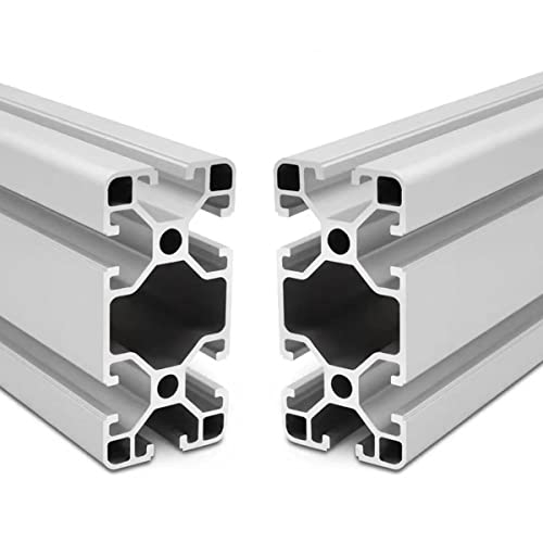 4080-ban T Slot Alumínium Extrudált a 3D-s Nyomtató Alkatrész, CNC DIY Ezüst 500mmX2