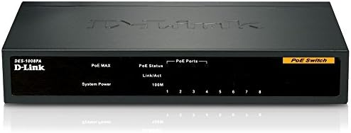 D-Link DES-1008PA 8-Port Fast Ethernet Nem menedzselhető Asztali Switch w/ 4x PoE Portok