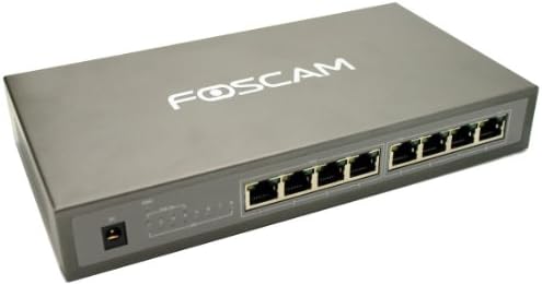 Foscam 8-Port 10/100 mbit / s POE Switch (4-Port POE) Power Over Ethernet 802.3 af 53W